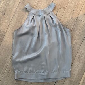 Calvin Klein Gray Pleated Blouse